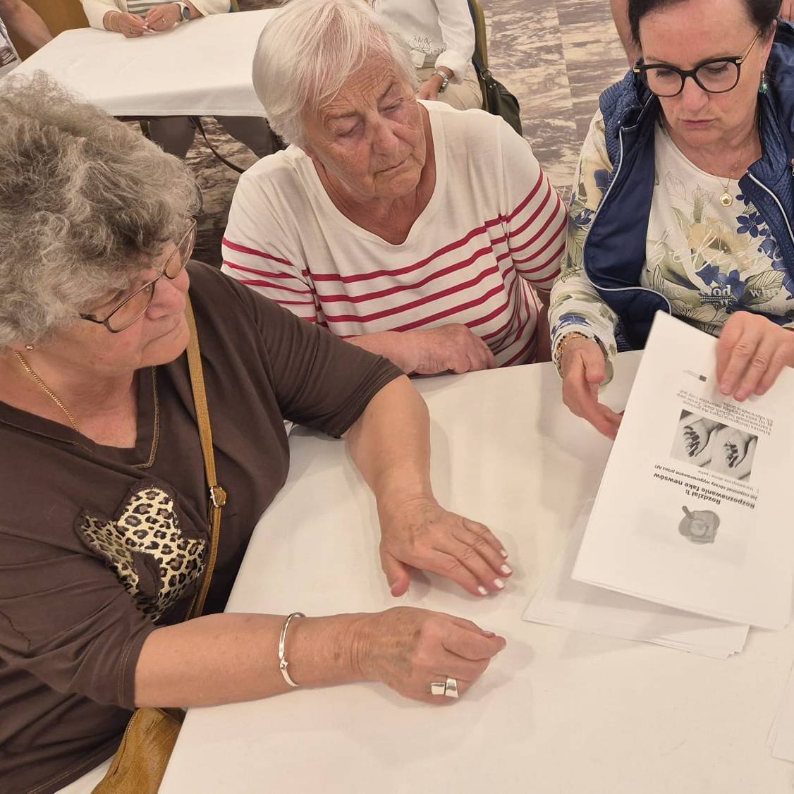 Senior using AI for communication