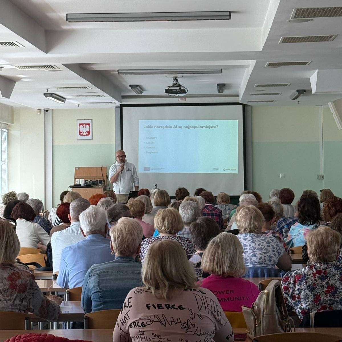 Senior using AI for entertainment