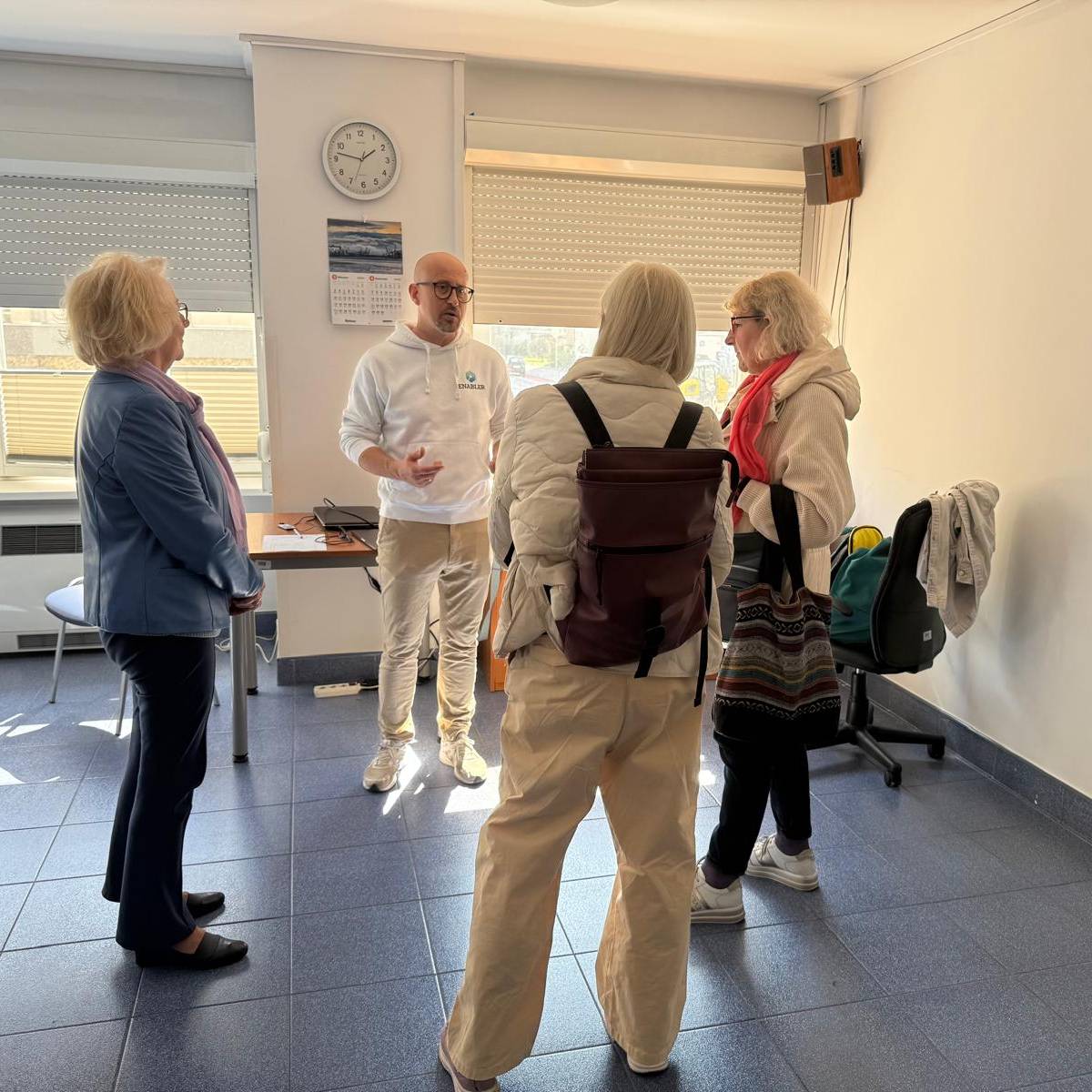 Group learning session about AI technology